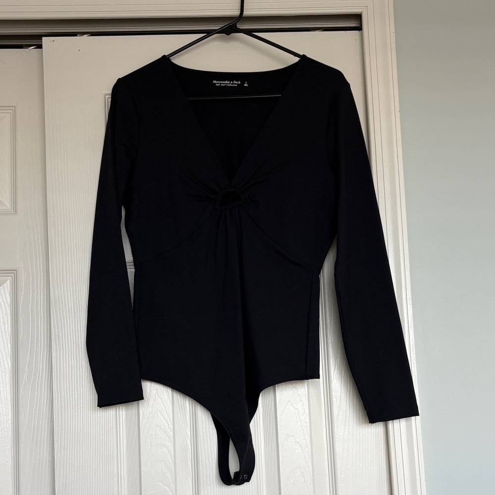 Abercrombie & Fitch Black V-Neck Bodysuit